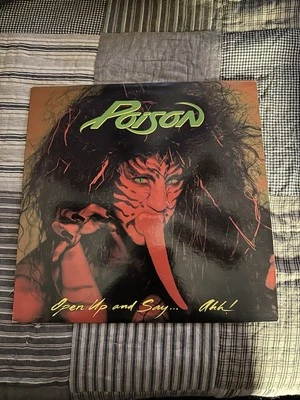 Poison Open Up And Say ...Ahh! LP Vinyl C1-48493 promo Capitol  US 1988 RARE HTF - Image 1 of 4