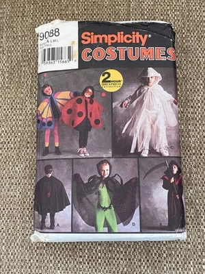 Simplicity 2 Hour Costumes Ghost, Spider Child's S-L (2-12) Pattern Uncut #9088 - Image 1 of 2