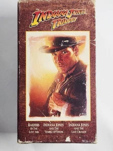 Indiana Jones Trilogy VHS 3-Tape Collectors Edition Box Set 1989 - Picture 1 of 4