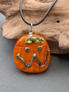 Collar de cristal Pumpkin Jack-o'-lantern #194 - Imagen 1 de 5