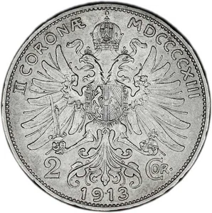 Moneda AUSTRIA 2 Coronas 1913 en estado bastante bueno+ Elección muy fina - Imagen 1 de 7