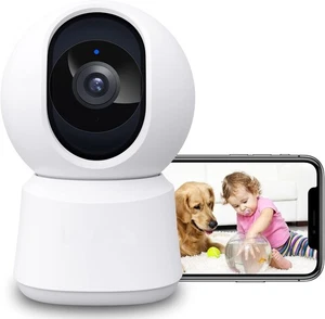 WLAN Überwachungskamera für Haustier, Hund, Baby mit App 2K 3MP Innen Überwachungskamera - Bild 1 von 30