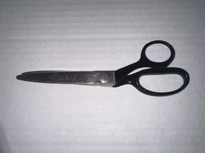 1960's Wiss CB-7 Pinking Shears Chrome Finish w/ Black Handles Vintage - Image 1 of 3
