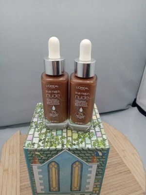  2 Loreal True Match Nude Hyaluronic Tinted Serum Foundation 8-10 Deep 1oz - Image 1 of 4