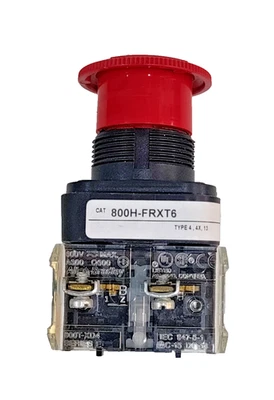 *New * ALLEN BRADLEY 800H-FRXT6 F Red Twist Release Emergency Stop Push Button - Image 1 of 4