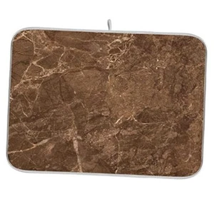 Brown Marble Texture Absorbent Dishes Drainer/Rack Mat for 16" x 18" color08 - Picture 1 of 8