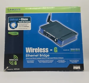 LINKSYS WET54G 2.4GHZ 802.11G WIRELESS G ETHERNET BRIDGE scatola aperta - Foto 1 di 6