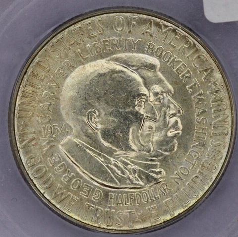 1954-S Washington/Carver Commemorative Half Dollar 50c ICG - MS64 Cover
