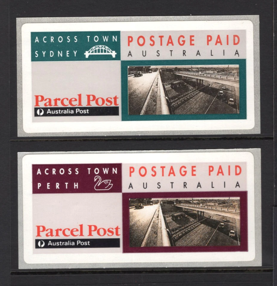 M2786 Australia 1991 SGBW1511.1512 - Etiquetas postales de paquetes al otro lado de la ciudad Sydney/Perth Foto 1 de 2