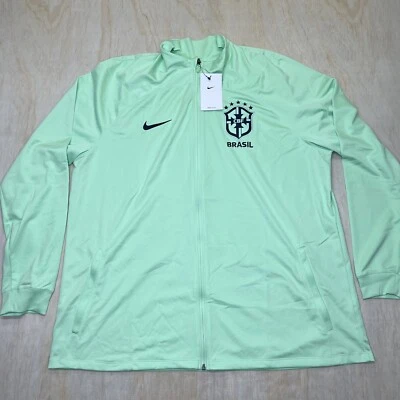 NUEVO Brasil Nike Strike Dri-FIT Tejido Fútbol Pista Cremallera Completa Chaqueta Ligera 2XL Foto 1 de 4