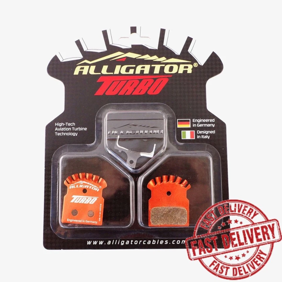 Pastillas de freno de disco Alligator Turbo Bike MTB aptas para SHIMANO XTR/Deore XT/SLX/Alfine Foto 1 de 1