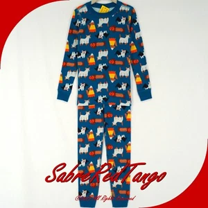 NWT HANNA ANDERSSON ORGANIC LONG JOHNS PAJAMAS HALLOWEEN DOGS PRINT 110 5 - Picture 1 of 4