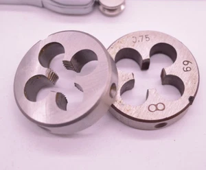 2pcs M12*0.75, M12 pitch 0.75mm right hand die HSS die handle ⌀38 (M12-M16) - Picture 1 of 4
