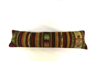 12x48 Vintage Rug Pillow Cover Handwoven Kilim Lumbar Pillow Cover 4339 - Picture 1 of 4