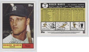 2010 Topps The Cards Your Mom Threw Out Original Back Roger Maris #2