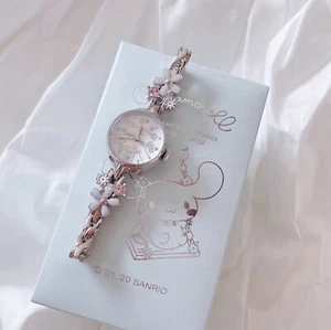 Anime Flower Cinnamoroll Wreath Bracelet Metal Watch Wrist Watch Jewelry Gift - Picture 1 of 12
