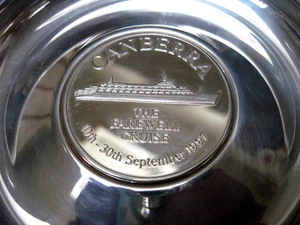 SS Canberra - The Farewell Cruise - Silver Plated Dish September 1997 - Picture 1 of 4