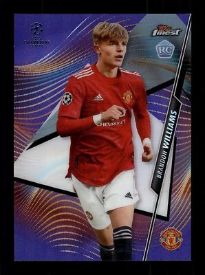 2020-21 TOPPS FINEST UEFA BRANDON WILLIAMS ROOKIE PURPLE REFRACTOR /250 - Image 1 of 2