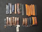 Over a Half lb Fossil Watch Band Strap  Leather mix matched for parts and repair