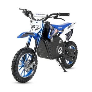 Mini moto electrica moto cross 1000w bateria de 36v infantil color blanca y azul - Imagen 1 de 2