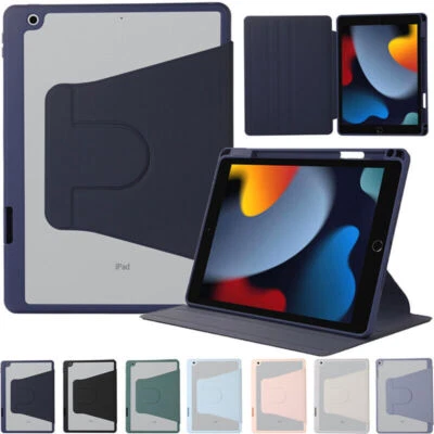 For iPad 10/9/8/7/6/5th Gen Air Pro 11 12.9 Smart 360 Rotate Leather Case Cover - Image 1 of 4