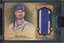 KRIS BRYANT 2021 Topps Dynasty On Card Patch AUTO 7/10 Cubs