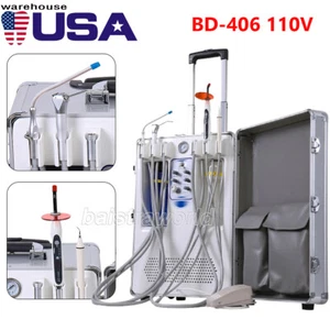 Dental Liefereinheit Rollkoffer Luftkompressor Aushärtung Licht Scaler 110V - Bild 1 von 13