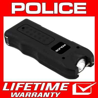 POLÍCIA Stun Gun 628 Max Volt lanterna LED recarregável e sirene alarme preto - Imagem 1 de 4