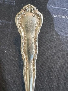 RM STERLING SILVER Teaspoon spoon 5.75" Mono TX134 - Picture 1 of 8