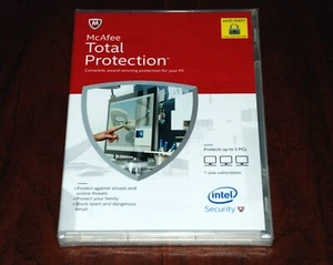 NEW McAfee Total Protection 2015 | 3 Devices | NO CD Drive Needed FACTORY-SEALED - Picture 1 of 5