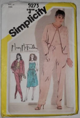 Simplicity Sewing Pattern 5273 Uncut Misses Separates Size 12 Vintage Pants Top - Image 1 of 2