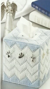D0509 GOD BLESS YOU TISSUE BOX COVER PLASTIC CANVAS PATTERN - Picture 1 of 1