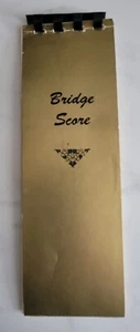 Vintage ~ Bridge Score Pad ~ GOLD ~ Taylor Press ~ USA ~ contract bridge score - Picture 1 of 4
