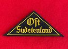 Ww2 German Hj Ost Sudetenland District Sleeve Triangle W/ Rzm Tag Mint Cond