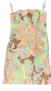 Shoshanna Strapless Paisley Dress - size 4 Small - Picture 1 of 4