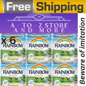 6x Regenbogen Original Verdunstungsmilch 170gحليب مبخر بالطعم الاصلي من ابو قوس - Bild 1 von 7