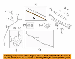 ( 1 )GENUINE KIA 98361 Windshield Wiper Blade Refill/Insert RH 2011-2015 Optima - Picture 1 of 2