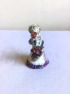 Collectible Blue Sky Clayworks Hand Painted Mini Ceramic Floral Vendor Figurine  - Picture 1 of 6