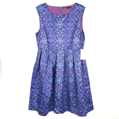 NEW Dear Creatures Women's Blue Sleeveless Pleated Dress size XL CZK - Image 1 of 4