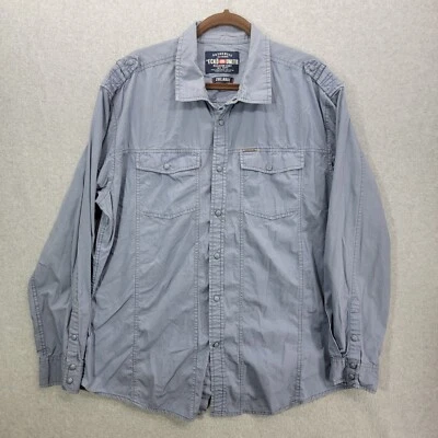 Ecko unltd shirt mens 2XL blue Casual Long Sleeve Pearl Snap Streetwear Y2K - Image 1 of 4