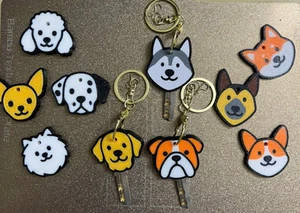 3D Printed Dog Keychain | Adorable Housekey Cover for Canine Lovers Pet Owners - Picture 1 of 15