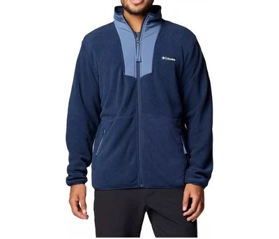 NUEVO CON ETIQUETAS Columbia Para Hombres XXL Sequoia Grove Cremallera Completa Chaqueta Polar Azul Marino Bolsillos con Cremallera Foto 1 de 4
