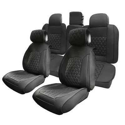 Avant Arrière Siège Housses Siège Coussin pour Toyota Tacoma Noir Rouge 5 pcs Foto 1 de 4