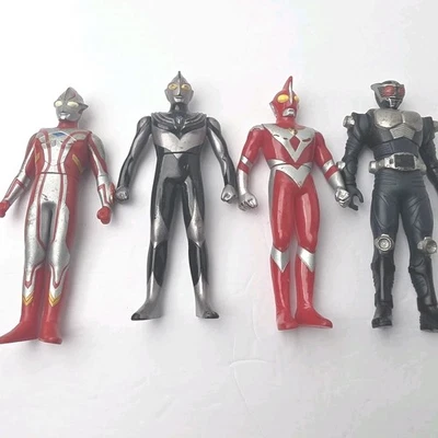 Lote de 4 figuras de vinilo Ultraman de colección Bandai años 90 00 ultrahéroe 6 1/2" Foto 1 de 4
