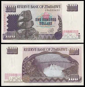Zimbabwe 100 dólares, 1995, P-9, UNC - Imagen 1 de 2