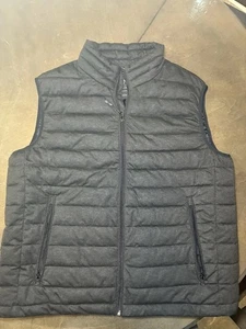 Jos. A. Bank Men's Travelers Collection Vest Jacket Large Black Full Zip - Picture 1 of 11