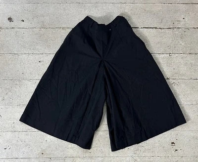 Shorts Palazzo Vintage Anos 40 Algodão Cintura Alta Preto 25 Cintura - Imagem 1 de 4