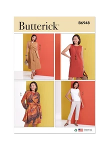 New Butterick Pattern 6948 Women's Top Shift Dress Jacket Top 18 20 22 24 26 - Picture 1 of 3
