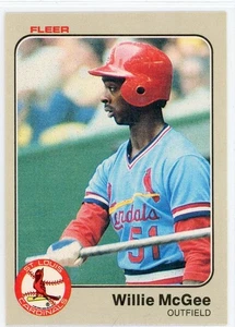 1983 Fleer #15 Willie McGee RC St. Louis Cardinals - Photo 1/2