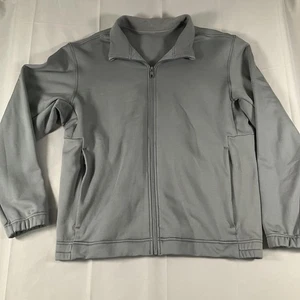 Chaqueta Lululemon Para Hombre Extra Grande Gris Cremallera Completa Forrada de Vellón Bolsillos Atléticos - Imagen 1 de 11